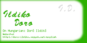 ildiko doro business card
